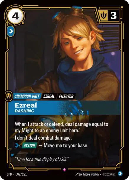 Ezreal - Dashing Spiritforged Rare • 082/221 Foil
