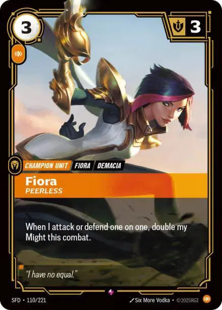 Fiora - Peerless Spiritforged Rare • 110/221 Foil