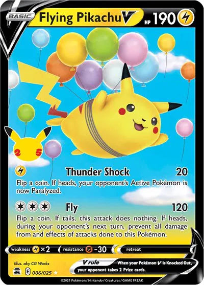 Flying Pikachu V Ultra Rare 006/025 Celebrations - Near mint-mint (NM-MT)