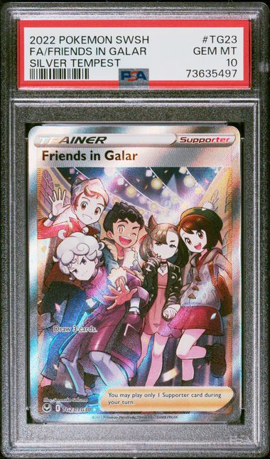 2022 Pokemon Sword & Shield Silver Tempest #tg23 Fa / Friends In Galar Silver Tempest (#73635497) GEM MT 10