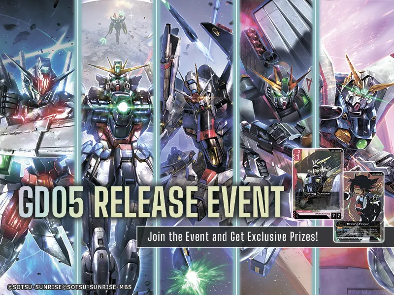 ENTRY TICKET: GUNDAM CARD GAME GD05 BOOSTER PACK RELEASE EVENT JULY 28TH