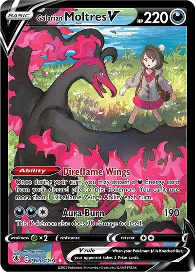 Galarian Moltres V Ultra Rare TG20/TG30 Astral Radiance Trainer Gallery - Near mint-mint (NM-MT)