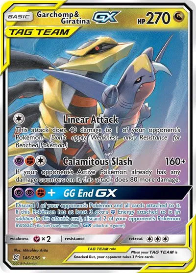Garchomp & Giratina GX Ultra Rare 146/236 Unified Minds