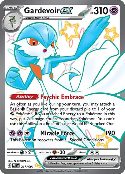 Gardevoir ex Shiny Ultra Rare 217/091 Paldean Fates