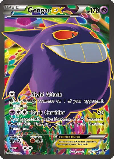 Gengar EX (114 Full Art) Phantom Forces Ultra Rare 114