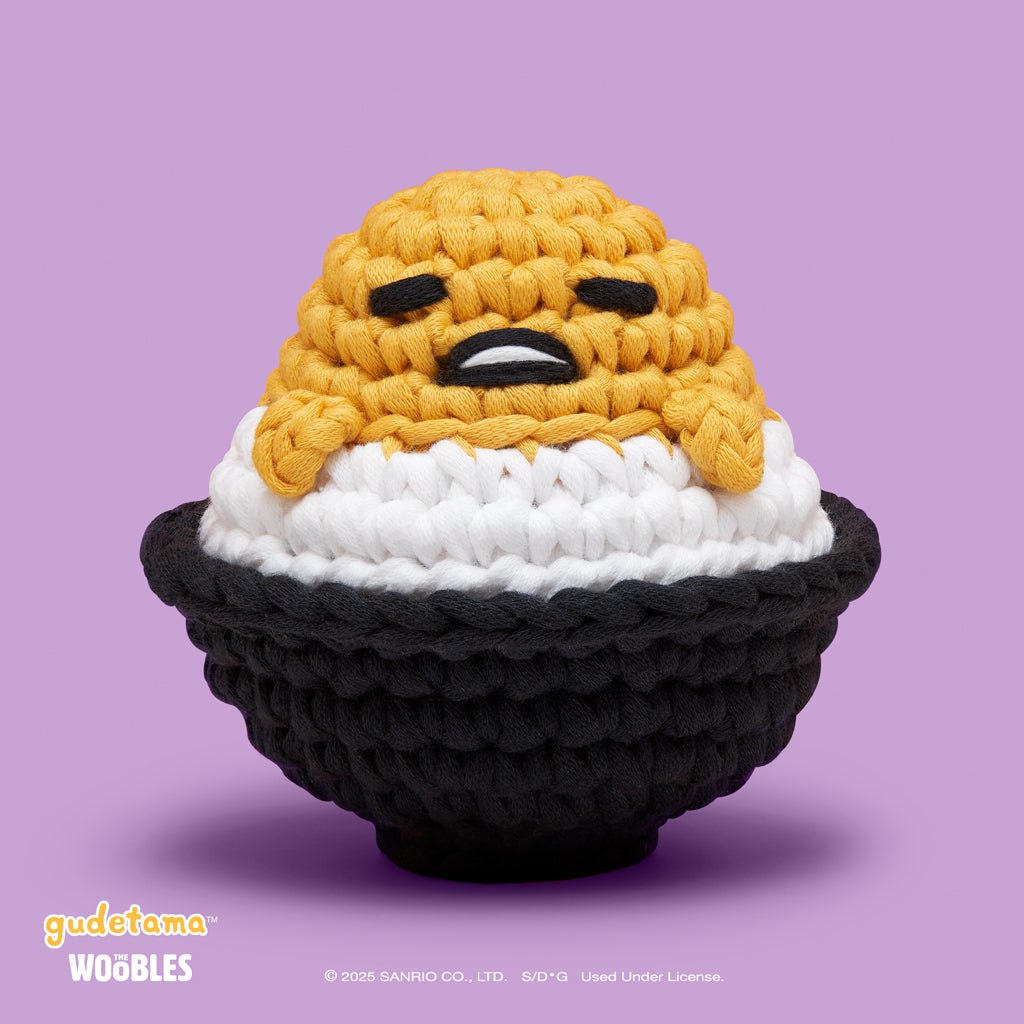 The Woobles: Gudetama™ Egg on Rice [Learn to Crochet Kit For Beginners]