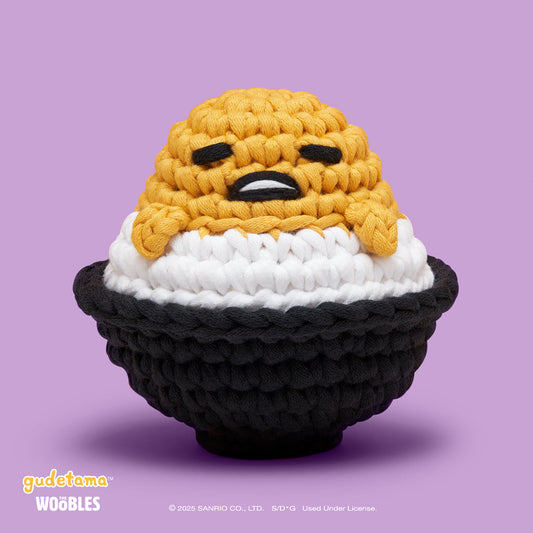 The Woobles: Gudetama™ Egg on Rice [Learn to Crochet Kit For Beginners]