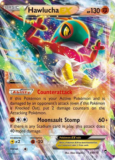 Hawlucha EX (64/111) Furious Fists