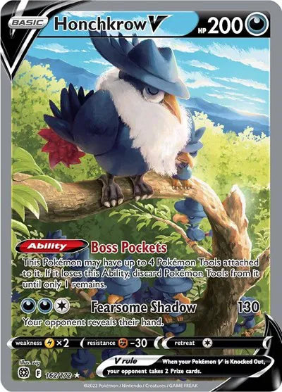 Honchkrow V (Alternate Full Art) Ultra Rare  162/172 Brilliant Stars