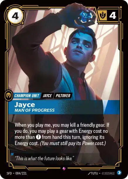 Jayce - Man of Progress Spiritforged Rare • 084/221 Foil