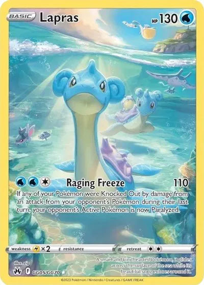 Lapras Ultra Rare GG05/GG70 Crown Zenith