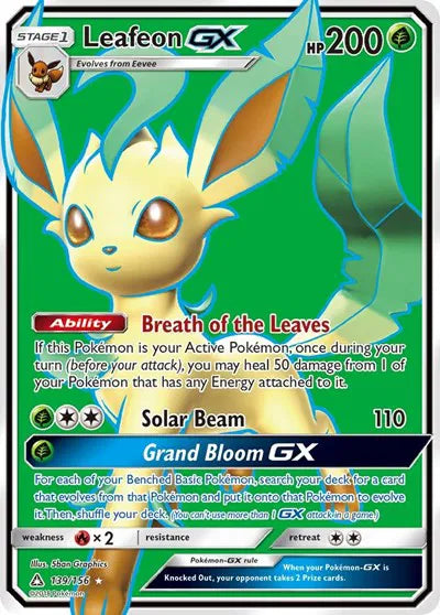 Leafeon GX (Full Art) - Ultra Prism Ultra Rare (139/156)