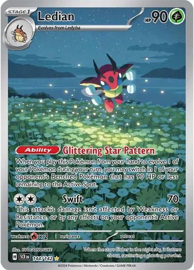 Ledian Illustration Rare 144/142 Stellar Crown