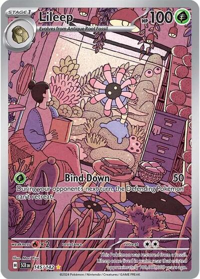 Lileep Illustration Rare 145/142 Stellar Crown - Near mint-mint (NM-MT)