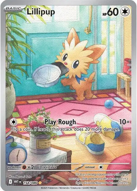 Lillipup Illustration Rare 154/086 White Flare