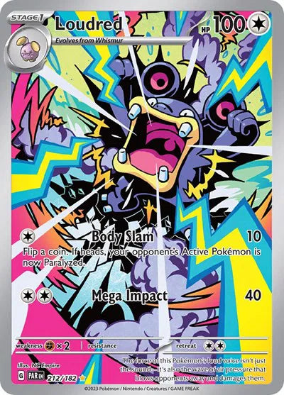 Loudred Illustration Rare 212/182 Paradox Rift