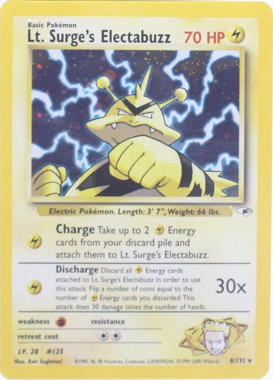 Lt. Surge's Electabuzz Pokemon (unlimited) 6 Gym Heroes - Moderately-Played
