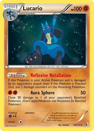 Lucario Legendary Treasures Holo Rare 80