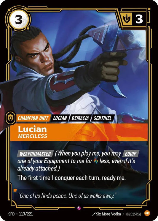 Lucian - Merciless Spiritforged Rare • 113/221 Foil