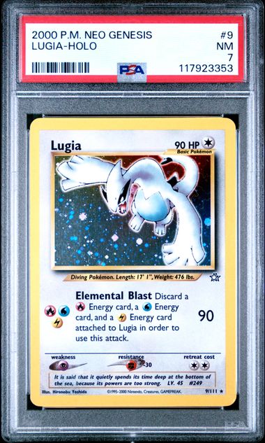 2000 POKEMON NEO GENESIS #9 LUGIA-HOLO NM 7