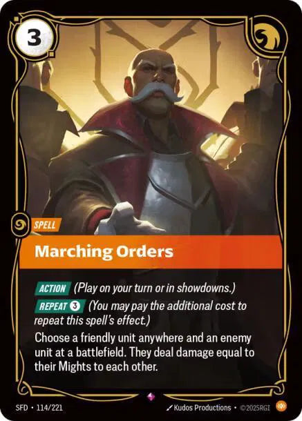 Marching Orders Spiritforged Rare • 114/221 Foil