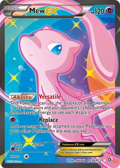 Mew EX (Full Art) Ultra Rare RC24 Legendary Treasures