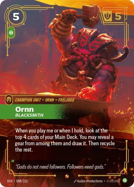 Ornn - Blacksmith Spiritforged Epic • 058/221 Foil