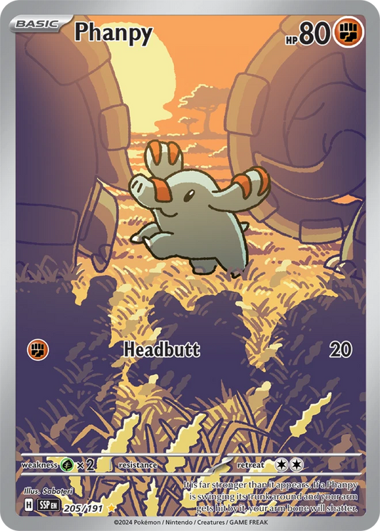 Phanpy Illustration Rare  (205/191) Surging Sparks
