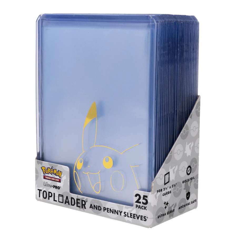 Pikachu TOPLOADER® and PENNY SLEEVES® Combo Pack for the Pokémon Trading Card Game (25 PACK)
