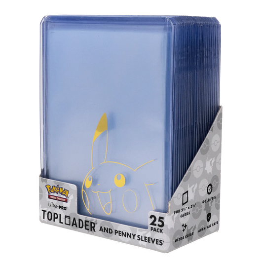 Pikachu TOPLOADER® and PENNY SLEEVES® Combo Pack for the Pokémon Trading Card Game (25 PACK)