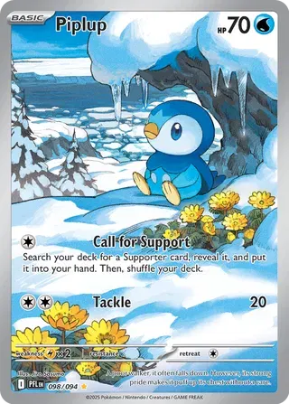 Piplup Phantasmal Flames Illustration Rare 098 094