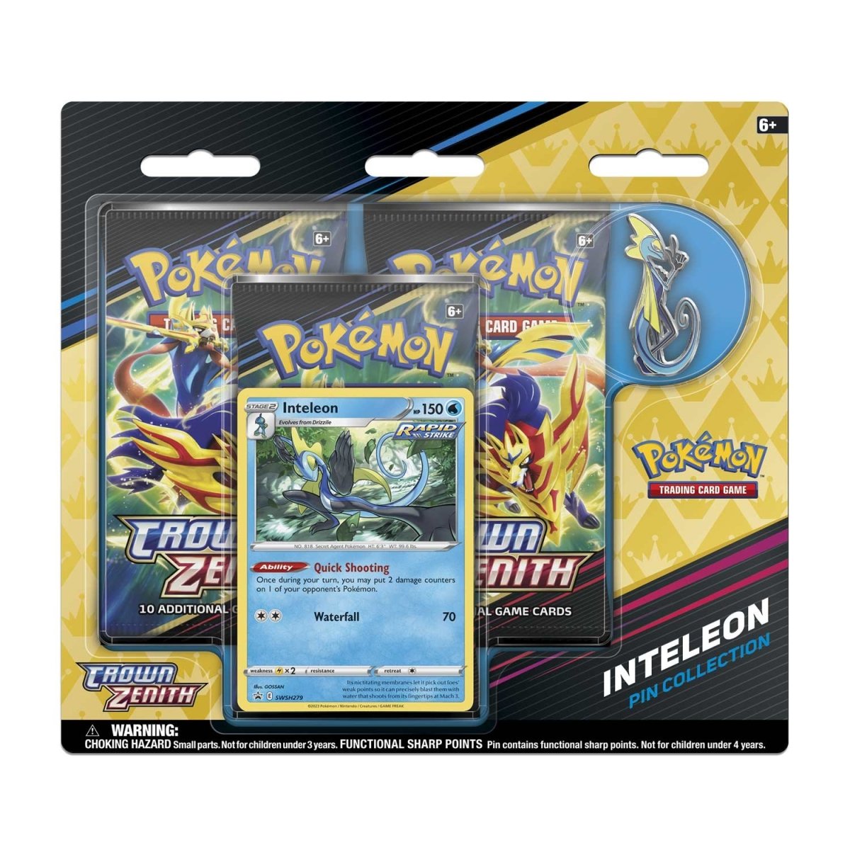 Pokémon TCG Crown Zenith Pin Collection (Inteleon or rillaboom)