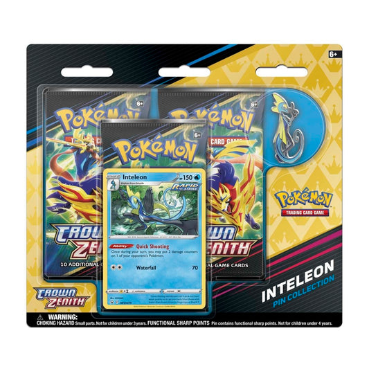 Pokémon TCG Crown Zenith Pin Collection (Inteleon or rillaboom)
