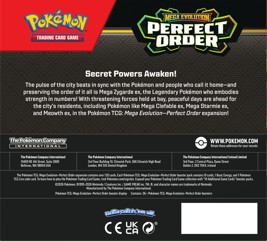 Pokemon TCG: ME03 Perfect Order - Booster Box (36 Packs)