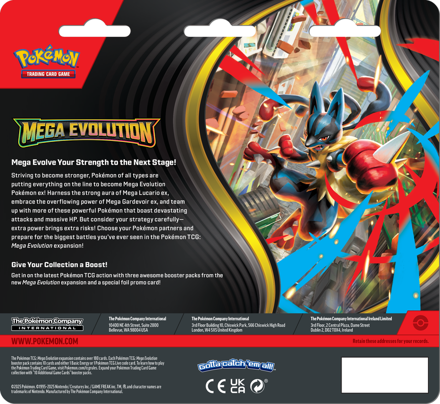 Pokemon TCG: Mega Evolutions Base 3-Pack Blister