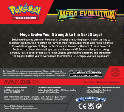 Pokemon TCG: Mega Evolutions Base Booster Box (36 Packs) NO TOPPER