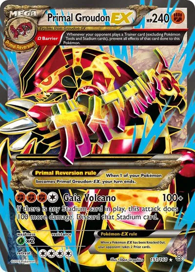 Primal Groudon EX (Omega) Ultra Rare 151 Primal Clash