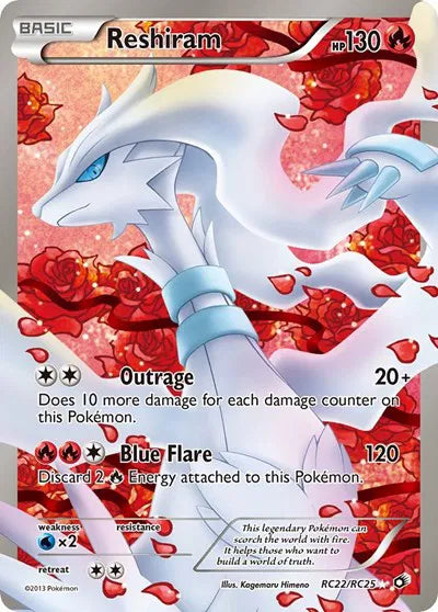 Reshiram (Full Art) Ultra Rare RC22 Legendary Treasures: Radiant Collections
