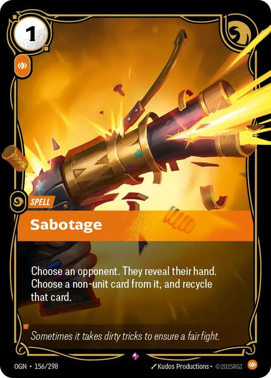 Sabotage Origins Rare 156/298