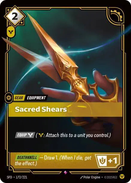 Sacred Shears Spiritforged Rare • 172/221 Foil
