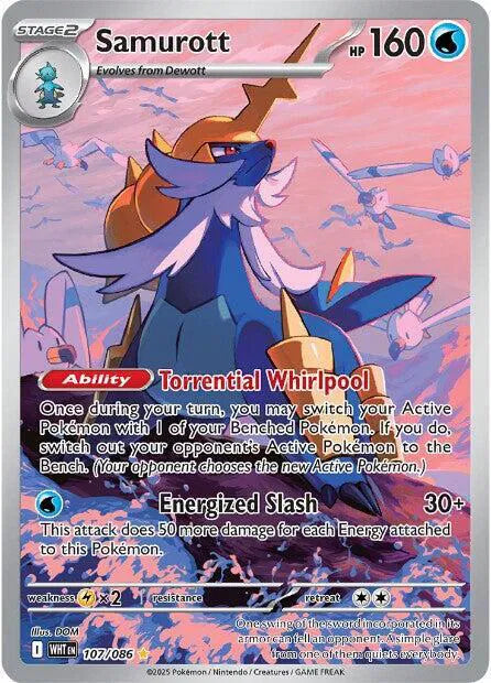 Samurott White Flare Illustration Rare 107/086