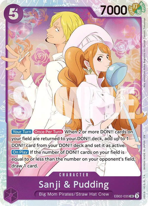 Sanji & Pudding(SR)(EB02-035) Extra Booster: Anime 25th Collection