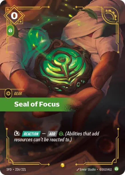 Seal of Focus (Overnumbered) Spiritforged Showcase 226/221