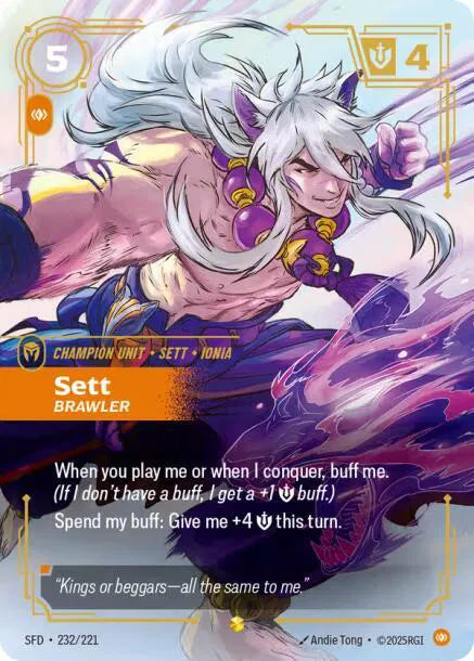 Sett - Brawler (Overnumbered) Spiritforged Showcase 232/221