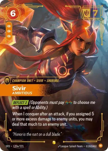 Sivir - Ambitious (Alternate Art) Spiritforged Showcase 120a/221