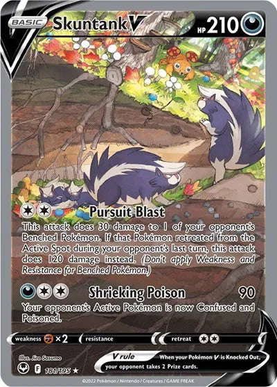 Skuntank V (Alternate Full Art)Ultra Rare 181/195 Silver Tempest