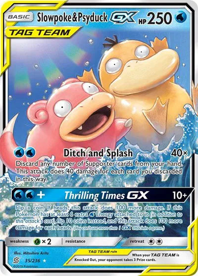 Slowpoke & Psyduck GX Ultra Rare 35/236 Unified Minds