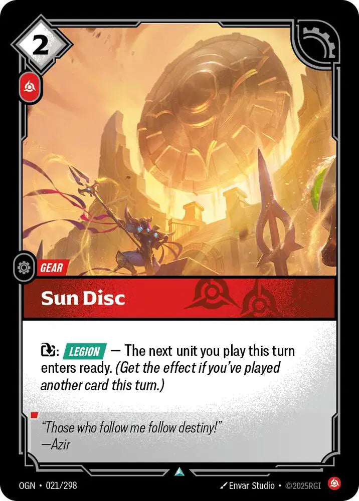 Sun Disc - Uncommon (021/298) Riftbound Origins – MasterSet Co.