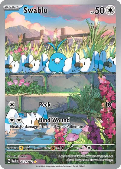 Swablu - 213/182 Illustration Rare 213/182 Paradox Rift