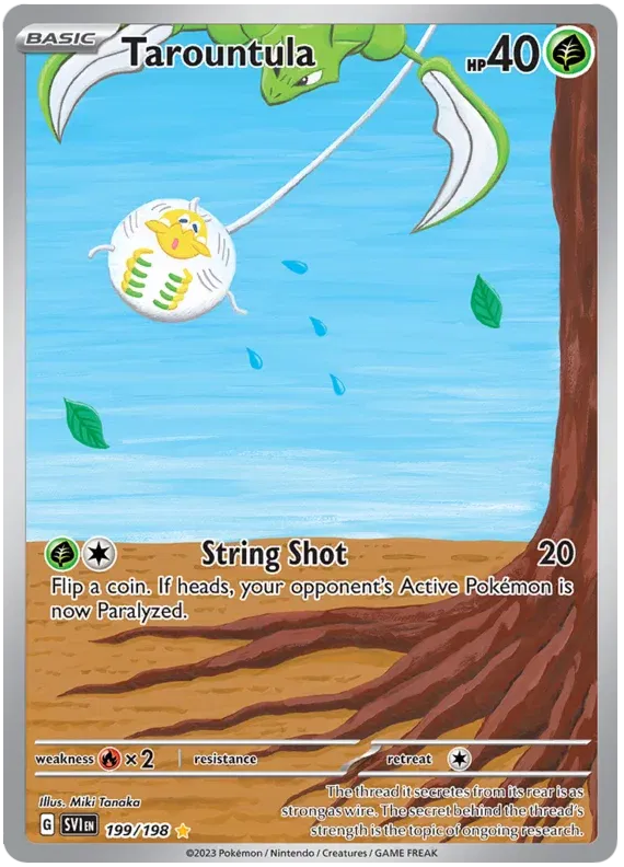 Tarountula Illustration Rare 199/198 Scarlet & Violet Base Set